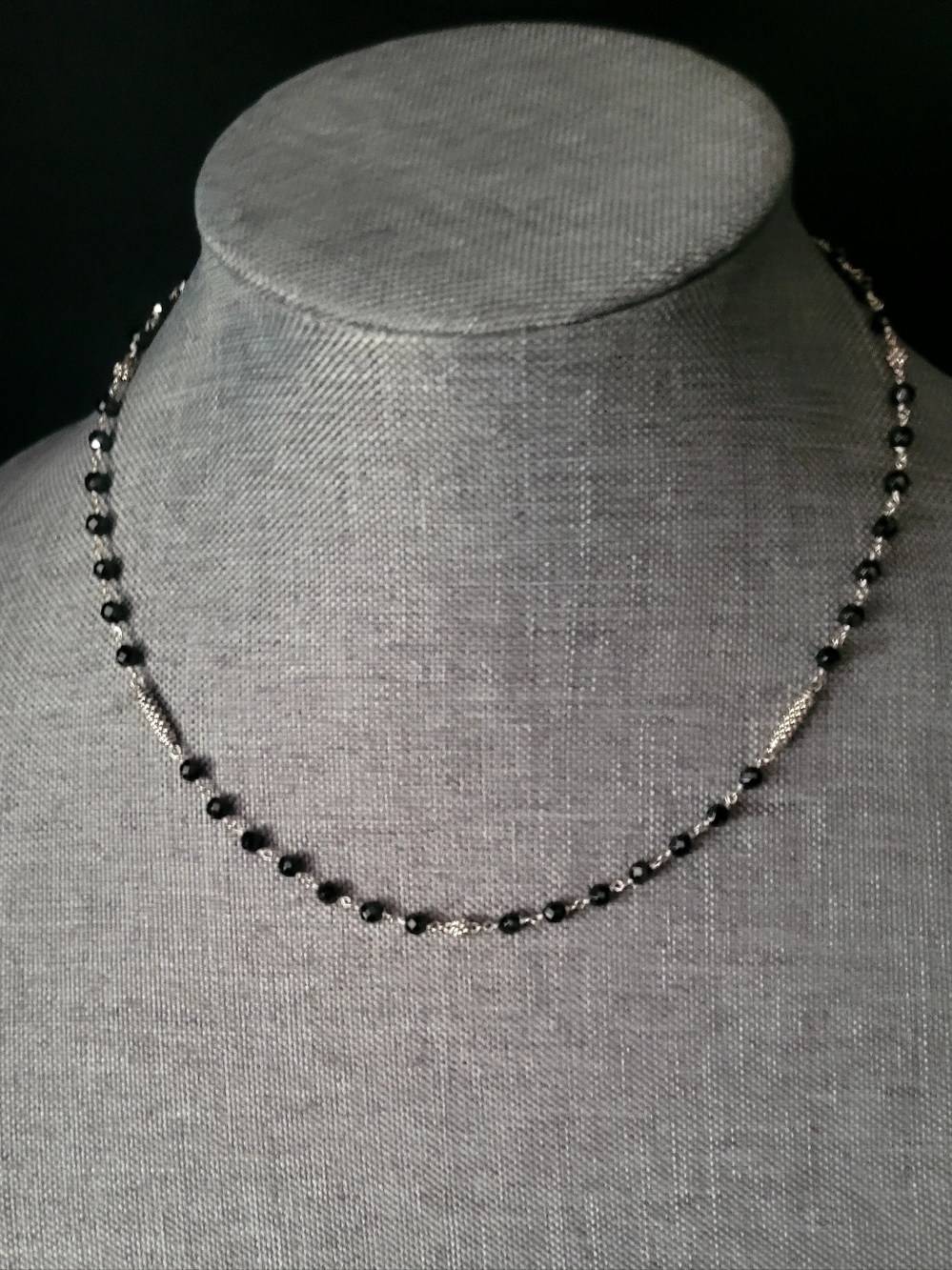 LAGOS Sterling Silver Ceramic Beaded Necklace 16-18"